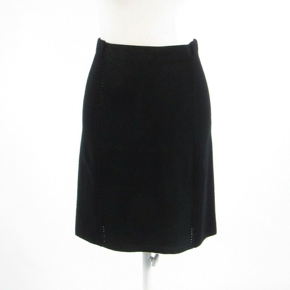 Black100%wool DKNY NEW YORK  stretchknit skirt PS